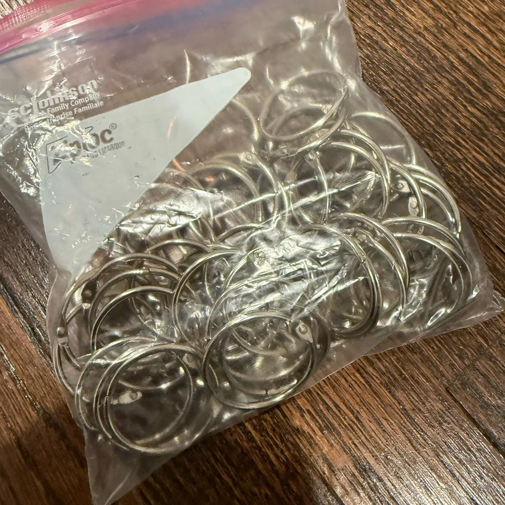 AMAZING 50 1” AVERY BINDER RINGS - USE FOR SO MANY DIFFERENT PURPOSES
